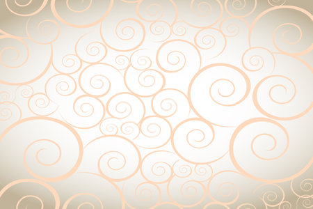 Beautiful spirals isolated on light gradient background for your design - vector illustrationのイラスト素材