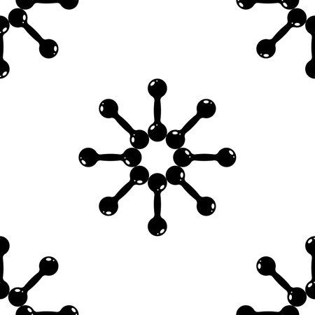 Circular mandala type objects isolated on white background is in Seamless pattern - vector illustrationのイラスト素材