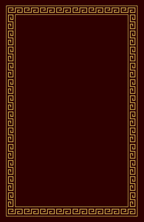 Ancient border frame design concept of red carpet with stripes isolated - vector illustrationのイラスト素材