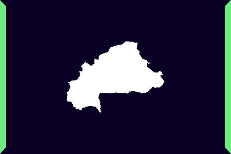 Modern Windows style design concept of map isolated on dark background of Country Burkina Faso - vector illustrationのイラスト素材