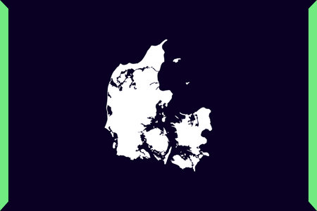 Modern Windows style design concept of map isolated on dark background of Country Denmark - vector...