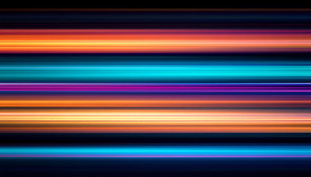 abstract background with multicolored lines and bokeh effectの素材