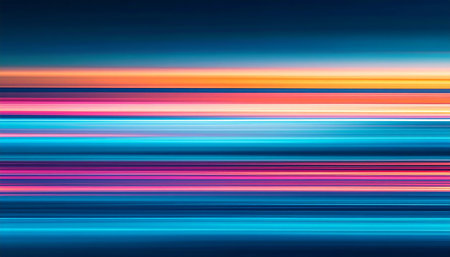 abstract background with speed motion lines in blue, red and orangeの素材