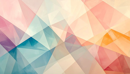Abstract geometric background with pastel colors, polygonal design, vector illustrationの素材