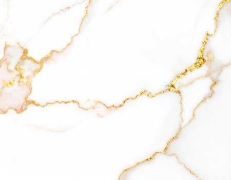 White marble texture with gold veins (Natural pattern for backdrop or background)の素材