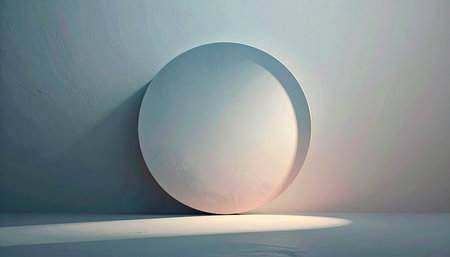 3d render, abstract background, empty room with light and shadowの素材