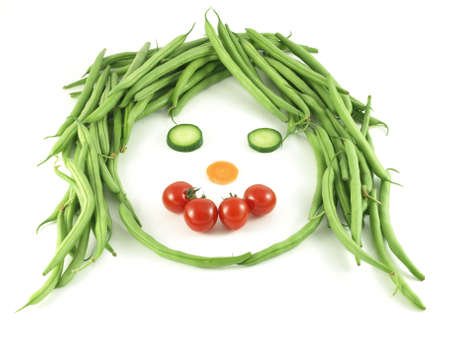 Vegetable funny faceの写真素材