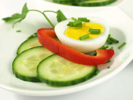 Closeup of a tasty, appetizing egg with paprika の写真素材