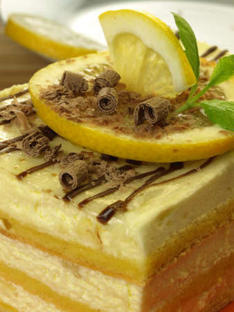 Lemon cake for dessertの写真素材