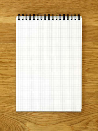 Empty notebook for schedule or to-do list