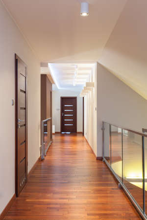 Grand design - long corridor in a contemporary interiorの写真素材