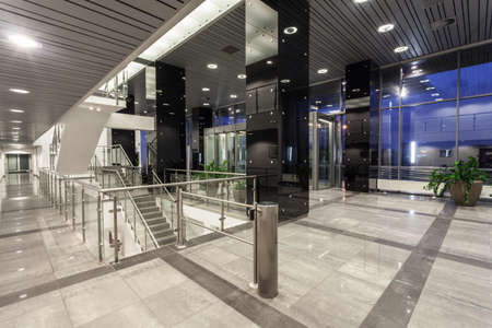 Interior of a spacious modern office building