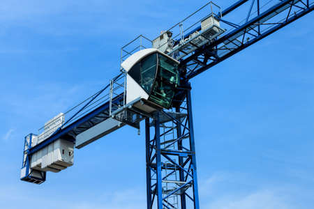 Huge crane on the background of a blue skyの写真素材