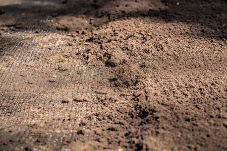 Special net  protect against moles in gardenの写真素材