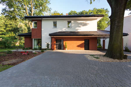 A big city residence covered in bricks A big city residence covered in bricks