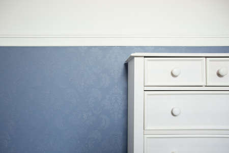 Close-up of vintage style commode in the bedroomの写真素材