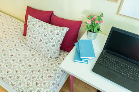 Cozy modern room interior of student girlの写真素材