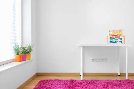 Photo of white clean children roomの写真素材