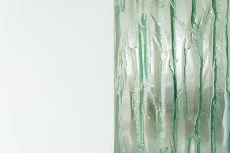 Close-up of modern glass decoration at home