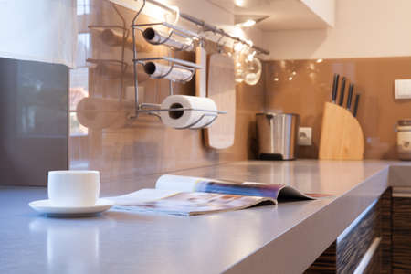 View of daily life in the kitchen