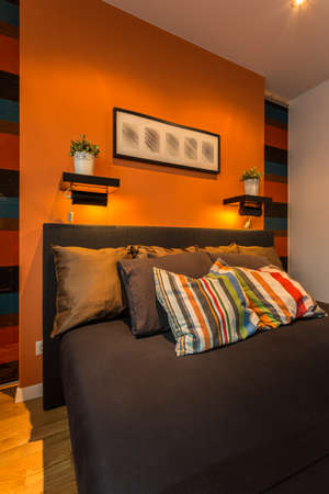 Relax room with cozy comfortable bed