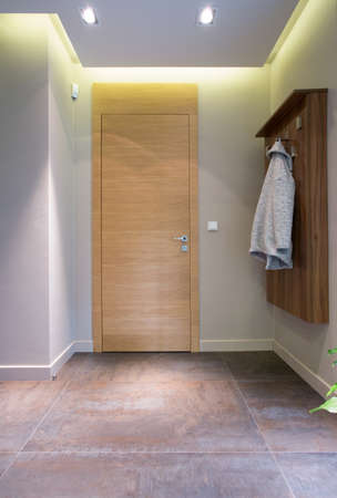 Interior of small anteroom in detached houseの写真素材