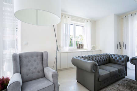 A comfortable armchair in a modern living room