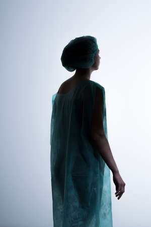 Image of young woman's life after clinical deathの写真素材