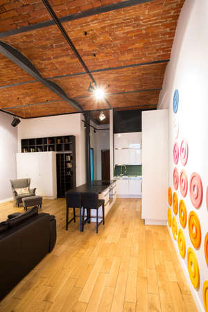 Picture of interesting interior in contemporary designed home