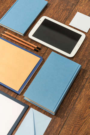 Image of well sorted notes on office tableの写真素材