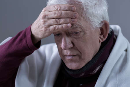 Elderly man with infection and high temperature