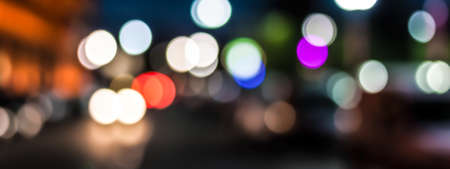 Panoramic view of a bokeh effect, horizontal