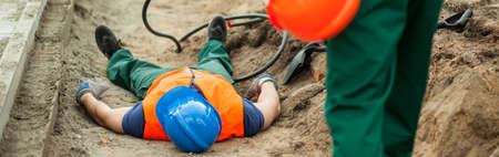 There is an accident at the construction place