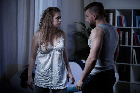 Image of couple after argument and fightの写真素材