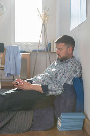 Picture of mature single man living alone