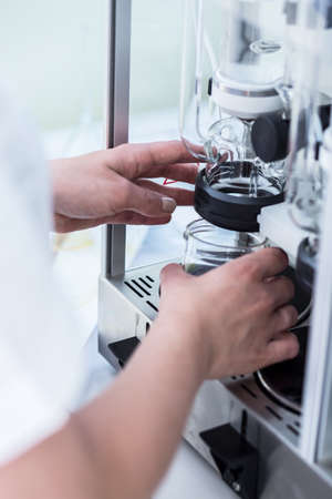 Close-up of modern technology in research labの写真素材