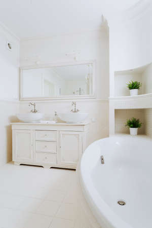 Bathroom's design in the luxury storey houseの写真素材