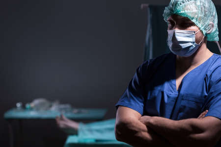Doctor is waiting for patient to be ready for operation