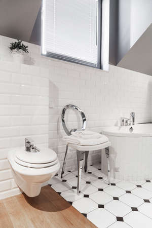 Photo of luxury and elegant toilet interiorの写真素材