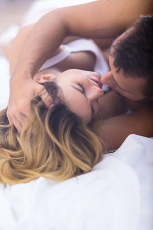 Image of love and desire between young man and woman