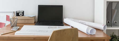 Panorama of space for learning and workingの写真素材