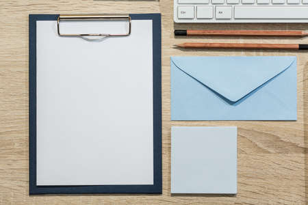 Things for writing a letter on the deskの写真素材