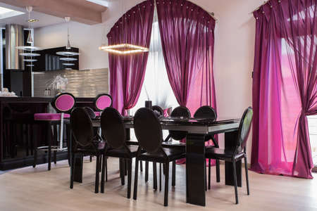 Modern space for eating in the houseの写真素材