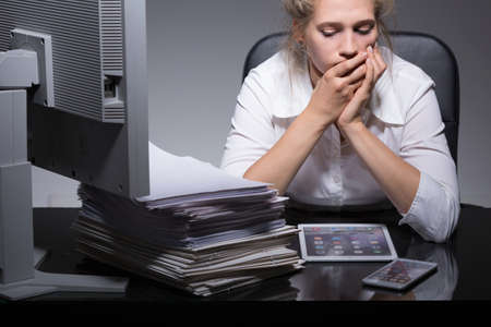 Image of young girl insanely dedicated to career