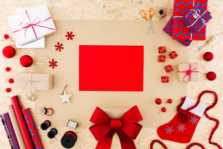 Picture of homemade colorful christmas decoration kitの写真素材