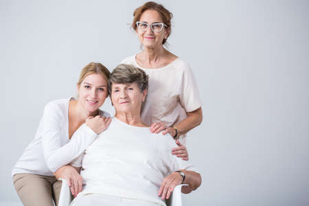 Female members of the family posing to picture