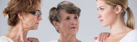 Helpful grandmother solving the problem in family