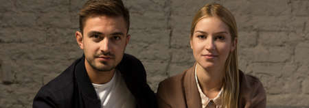 Young people are on their first dateの写真素材