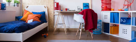 Messy but modern room for a boyの写真素材