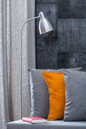 Image of concrete wallpaper design in stylish roomの写真素材